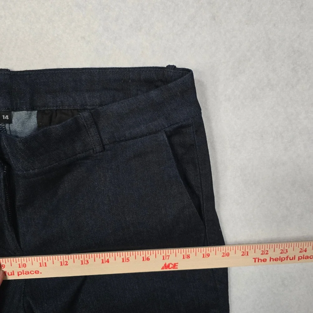 Kut from the Kloth Trouser Flare Dark Wash Indigo Jeans KP0078MA1SF Size 14